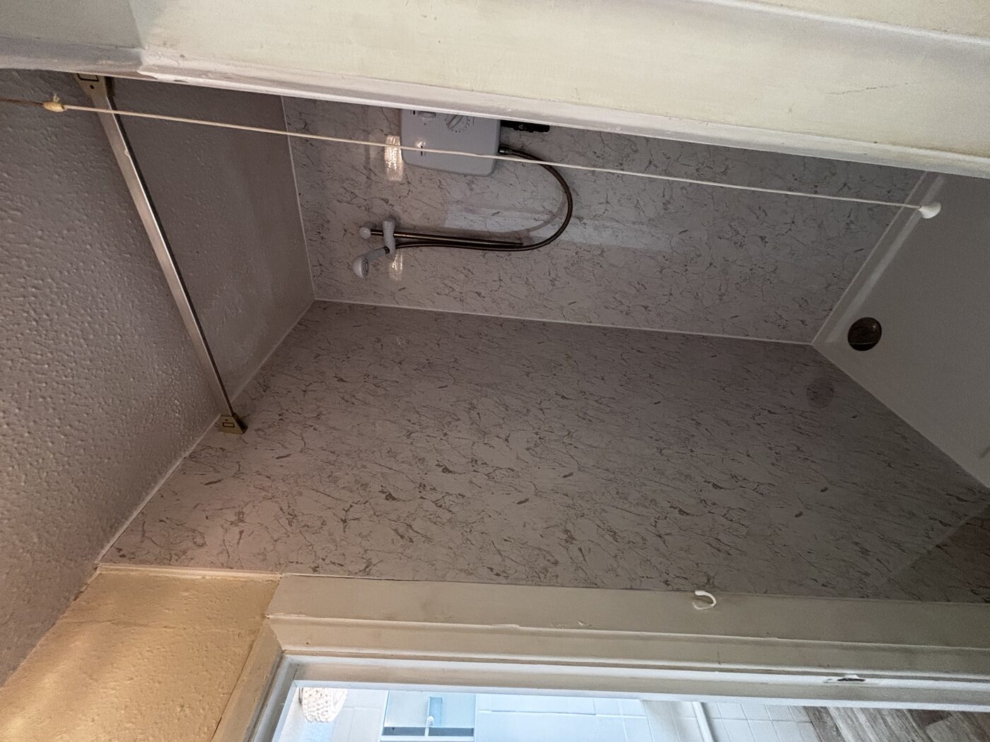 Finished shower enclosure — watertight, modernised, and fully functional